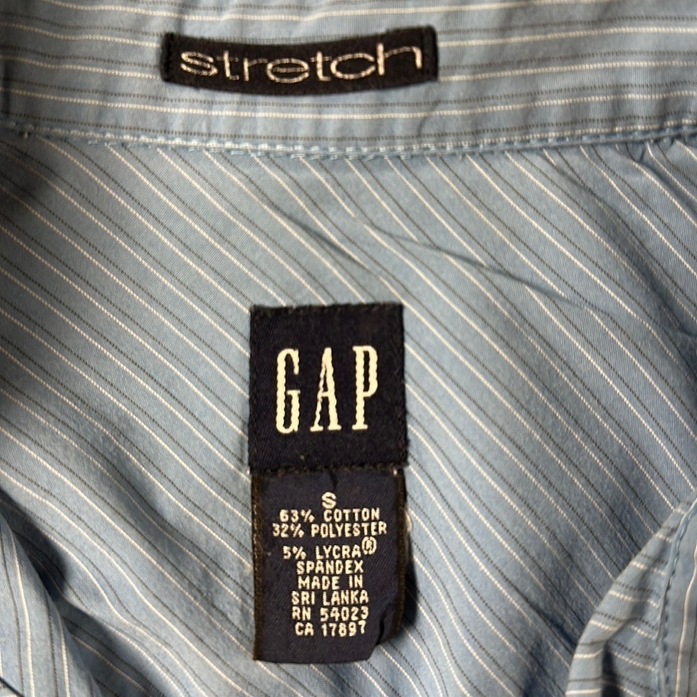 Gap Long Sleeve Collared Button Down Tailored Str… - image 2